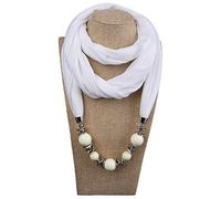 Baiyao Damen klassischer Stil Halskette Sash Schal mit Schmuck Anhänger Geschenk(Black Friday)