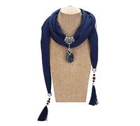 Baiyao Damen klassischer Stil Halskette Sash Schal mit Schmuck Anhänger Geschenk(Black Friday)