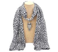 Baiyao Damen klassischer Stil Halskette Sash Schal mit Schmuck Anhänger Geschenk(Black Friday)