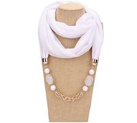 Baiyao Damen klassischer Stil Halskette Sash Schal mit Schmuck Anhänger Geschenk(Black Friday)