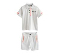 BAKER BY TED BAKER Jungen Kurzarm-Poloshirt und Shorts im Set Grey/Orange numeric_116