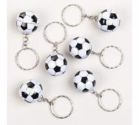 Baker Ross Fußball-Schlüsselanhänger - Spielzeug für Kinder als Mitgebsel zum Kindergeburtstag - 12 Stück, 10 x 9 x 2 cm; 10 grammes