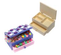 Baker Ross Schmuckkästchen aus Holz - Basteln - ideal für Kunsthandwerk, Geschenke, Andenken und Mehr für Kinder (2er-Pack), Holzfarben