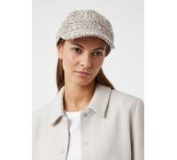 Bakerboy-Mütze aus Tweed mit Glitzergarn beige ONESIZE