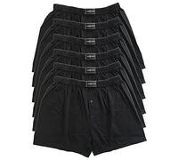 .bakis. 3/6/9/12 Stück Klassische Herren Boxershorts Unterhosen Unterwäsche mit Eingriff in Normalgröße und Übergröße, Schwarz Gr.5(S)-13(6XL) - 6 Stück - Gr. 7(L)
