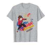 Bakugan Dan x Dragonoid Grafik T-Shirt, Herren, Grau Meliert, 6XL
