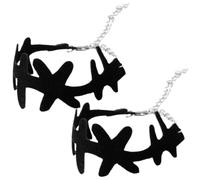 balacoo 2 Stück Gothic Armbänder Damen Punk Stil Schwarzes Handgelenk Schmuck Coole Halloween-accessoires Stylische Schlangenkette Modisches Geschenk für Frauen