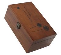 Balacoo Nähkasten Holz aus Braunem Holz Tragbare Nadelbox mit Deckel und Multifunktionaler Aufbewahrungsbox für Nähzubehör für Sewing Craft und Freunde Des Nähens