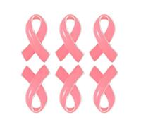 Balacoo Rosa Schleifenbroschen 6 Stück aus Emaille Kleine Anstecknadeln zur Brustkrebsvorsorge Dekorative Pins für Damen Alltag und Geschenk