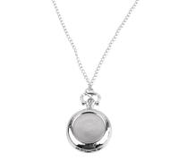 balacoo Vintage Taschenuhr mit Kette aus Legierung in Silber Präzise Zeitmessung als Modische Halskette für Herren und Damen im Alltag oder Party