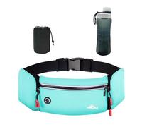 Balakaka Bauchtasche Herren mit Sport Wasserflasche, Laufgürtel Hüfttaschen für Running mit Kopfhöreranschluss, Gürteltaschen mit Flaschenhalter für Outdoor-Workout Wandern, Himmelblau