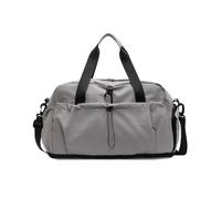 Balakaka Groß Reisetasche mit Glattem Reissverschluss 40 * 21 * 30cm, Sporttasche mit Schuhfach Nassfach, Damen Herren Weekend Handgepäck für Schwimmen, Grau