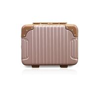 Balakaka Kosmetikkoffer Hartschale Beauty Case Tragbare Wasserdicht Reise Kosmetiktasche mit mit Handgriff und Reißverschluss, Verschleißfest Make Up Reisetasche für Damen Mädchen, Roségold