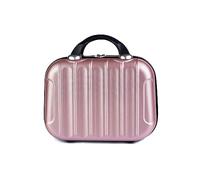 Balakaka Kosmetikkoffer Hartschale Damen,14 Zoll ABS Kosmetiktasche Schminkkoffer Kosmetikkoffer Reisetasche mit Handgriff und Reißverschluss, Beauty Case Hartschale für Reise Ausflug Roségold