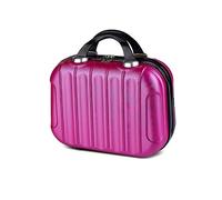 Balakaka Kosmetikkoffer Hartschale Damen,14 Zoll ABS Kosmetiktasche Schminkkoffer Kosmetikkoffer Reisetasche mit Handgriff und Reißverschluss, Beauty Case Hartschale für Reise Ausflug Rosa