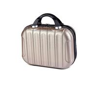 Balakaka Kosmetikkoffer Hartschale Damen,14 Zoll ABS Kosmetiktasche Schminkkoffer Kosmetikkoffer Reisetasche mit Handgriff und Reißverschluss, Beauty Case Hartschale für Reise Ausflug Champagner