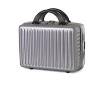 Balakaka Kosmetikkoffer Hartschale Klein Beautycase Damen Handgepäck Beauty Case mit Handgriff und Reißverschluss Tragbare Make up Organisatorbox, Kulturtasche auf Trolley aufsteckbar