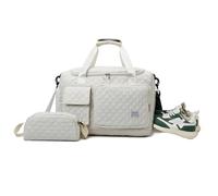 Balakaka Reisetasche Damen 34 L mit 1,5 L Kleiner Tasche, Weekender Bag mit Schuhfach und Nassfach, Wasserdicht Handgepäck Tasche mit Abnehmbarem Schultertragegurt, Beige