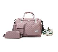 Balakaka Reisetasche Damen 34 L mit 1,5 L Kleiner Tasche, Weekender Bag mit Schuhfach und Nassfach, Wasserdicht Handgepäck Tasche mit Abnehmbarem Schultertragegurt, Sakura Rosa