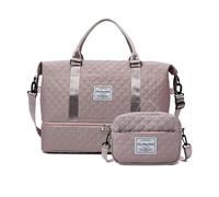 Balakaka Reisetasche Damen 42L mit Kleine Kosmetiktasche 2.8L, Groß Wasserdicht Weekender Bag Handgepäck Tasche mit Schuhfach & Nassfach für Flugzeug Reisen Gym, Lila