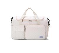 Balakaka Reisetasche Damen Sporttasche 46×23×30 cm, 31L Handgepäck Tasche Weekender Bag mit Schuhfach Nassfach, Fitnesstasche Trainingstasche Wasserdicht Travel Duffle Bag für Baden Shoppen Cremeweiß