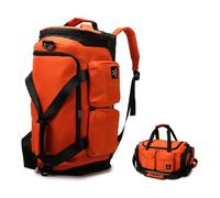 Balakaka Reisetasche Herren Damen 35L mit Verstellbarer Schultergurt, 2 in 1 Wasserdicht Weekender Bag mit Schuhfach Nassfach, Handgepäck Tasche für Reisen Camping Fitness Orange
