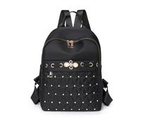 Balakaka Rucksack Damen Elegant 12L, 2 in 1 Leichtes Nylon Kleiner Rucksack mit Verstellbarem Schultergurt, Cityrucksack mit glattem Reißverschluss für Reisen, Schwarz