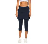 Balancora Damen Wanderrock mit Innenhose Sportrock mit 3/4 Leggings für Yoga, Laufen, Tennis, Golf Sportrock Damen