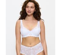 Balconette-BH TRIUMPH "Amourette", Damen, Gr. 85, Cup C, weiß, Microtouch, Obermaterial: 49% Polyamid, 20% Elasthan, 18% Baumwolle, 13% Polyester, unifarben, BHs Balconette-BH, Stretch-Spitze, weich,
