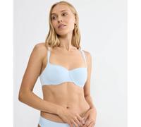 Balconette-BH TRIUMPH "Body Make-Up Illusion", Damen, Gr. 75, Cup E, light blau, Microtouch, Obermaterial: 49% Polyamid, 36% Polyester, 15% Elasthan, unifarben, Basic, BHs Balconette-BH, Komfort Bügel