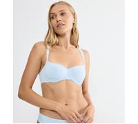 Balconette-BH TRIUMPH "Body Make-Up Illusion", Damen, Gr. 80, Cup D, light blau, Microtouch, Obermaterial: 49% Polyamid, 36% Polyester, 15% Elasthan, unifarben, Basic, BHs Balconette-BH, Komfort Bügel
