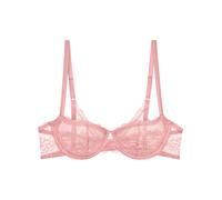 Balconette-BH TRIUMPH "Comfort Allure", Damen, Gr. 80, Cup C, strawberry cream, Microtouch, Obermaterial: 66% Polyamid, 24% Polyester, 10% Elasthan, BHs Balconette-BH, Komfort-Bügel, verzierte Träger,