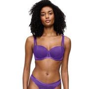 Balconette-BH TRIUMPH "Palina Moonlight Kiss", Damen, Gr. 70, Cup G, lila (lila haze), Spitze, Obermaterial: 62% Polyester, 25% Polyamid, 13% Elasthan, BHs, leicht, gefütterte Spacer-Cups, Spitze, Gli