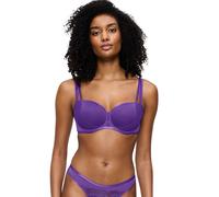 Balconette-BH TRIUMPH "Palina Moonlight Kiss", Damen, Gr. 80, Cup D, lila (lila haze), Spitze, Obermaterial: 62% Polyester, 25% Polyamid, 13% Elasthan, BHs, leicht, gefütterte Spacer-Cups, Spitze, Gli