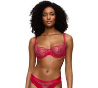 Balconette-BH TRIUMPH "Palina Sea Full of Stars", Damen, Gr. 75, Cup G, rot (shanghai rot), Microtouch, Obermaterial: 48% Polyamid, 43% Polyester, 9% Elasthan, BHs Balconette-BH, Limited Edition, Stic