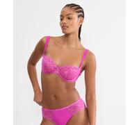 Balconette-BH TRIUMPH "Palina Waves of Glow", Damen, Gr. 80, Cup E, plum fusion, Spitze, Obermaterial: 72% Polyamid, 19% Elasthan, 9% Viskose, BHs Balconette-BH, leichter Hebe-Effekt, Spitze, verziert
