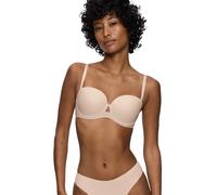 Balconette-BH TRIUMPH "Pure Micro", Damen, Gr. 85, Cup E, beige (cameo beige), Single Jersey, Obermaterial: 47% Polyamid, 36% Polyester, 17% Elasthan, clean, unifarben, Basic, BHs Balconette-BH, nahez