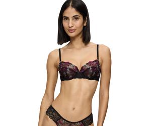 Balconette-BH TRIUMPH "Sensual Spotlight W", Damen, Gr. 80, Cup B, schwarz, Spitze, Obermaterial: 58% Polyamid, 33% Polyester, 9% Elasthan, BHs Balconette-BH, mit Stickerei und verstellbaren Trägern (