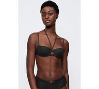 Balconette-BH TRIUMPH "That Night In Vegas", Damen, Gr. 70, Cup E, schwarz, Mesh, Obermaterial: 47% Polyamid, 43% Polyester, 10% Elasthan, BHs Balconette-BH, Komfort-Bügel, abnehmbare Träger, weich, S