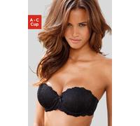 Balconette-BH VIVANCE "Dirndl-BH, trägerloser BH, Push-up-BH", Damen, Gr. 70, Cup C, schwarz, Spitze, Obermaterial: 89% Polyamid, 11% Elasthan, BHs Bandeau-BH BH Spitzenwäsche Trägerlose-BH Spitzen-BH