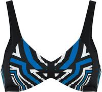 Balconette-Bikini-Top NATURANA "City Vibes", Damen, Gr. 48, Cup C, bunt, Elasthan, Polyamid, mehrfarbig, Bikini-Oberteile Balconette-Bikini-Top, atmungsaktive Innenfutter, mit Muster, verstellbare Trä
