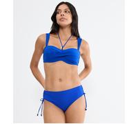 Balconette-Bikini-Top TRIUMPH "Summer Twist DP", Damen, Gr. 42, Cup D, blau (racing blau), Microfaser, Obermaterial: 77% Polyamid, 23% Elasthan, Bikini-Oberteile, Eleganz und Komfort (63118306-42) rac