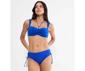 Balconette-Bikini-Top TRIUMPH "Summer Twist DP", Damen, Gr. 44, Cup D, blau (racing blau), Microfaser, Obermaterial: 77% Polyamid, 23% Elasthan, Bikini-Oberteile, Eleganz und Komfort (63118306-44) rac