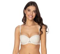 Balconnet-BH VIANIA "Balconette Bügel BH Carmen", Damen, Gr. 75, Cup E, beige (cream), Spitze, Obermaterial: 72% Polyamid PA. 16% Polyester PES. 12% Elasthan EL., BHs (10821867-75) cream