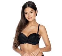 Balconnet-BH VIANIA "Balconette Bügel BH Carmen", Damen, Gr. 85, Cup A, schwarz, Spitze, Obermaterial: 72% Polyamid PA. 16% Polyester PES. 12% Elasthan EL., BHs (57778537-85) schwarz