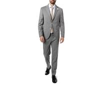 BALDESSARINI Anzug Herren Slim Fit Reverskragen Schurwoll-Stretch grau, 52