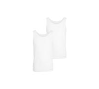 Tanktop BALDESSARINI "Monaco", Herren, Gr. 5 (M), weiß (weiß, hell, uni), Single Jersey, Obermaterial: 95% Baumwolle, 5% Elasthan, unifarben, Basic, bequem normal, Rundhals, ohne Ärmel, Tops Multipack