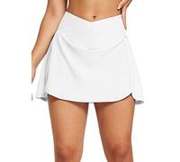 baleaf Badeshorts Damen Baderock mit Innenslip High Waist Badehose Kreuz Plissierte Bikini Rock Schwimmhose Bikinihose Badekleid Bademode Strand Rock Weiß XL