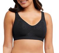Bali Damen Wireless, Comfort Revolution Seamless Bra, ComfortFlex Fit, Moisture-Wicking BH, Undurchsichtige, Schwarzes Aztekenmuster, Large