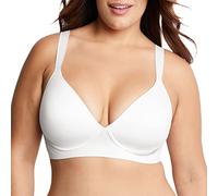 Bali Damen Comfort Revolution Bügelloser, Soft Touch Ultimate Wireless Support Bra BH, Undurchsichtige, Weiss/opulenter Garten, XXX-Large